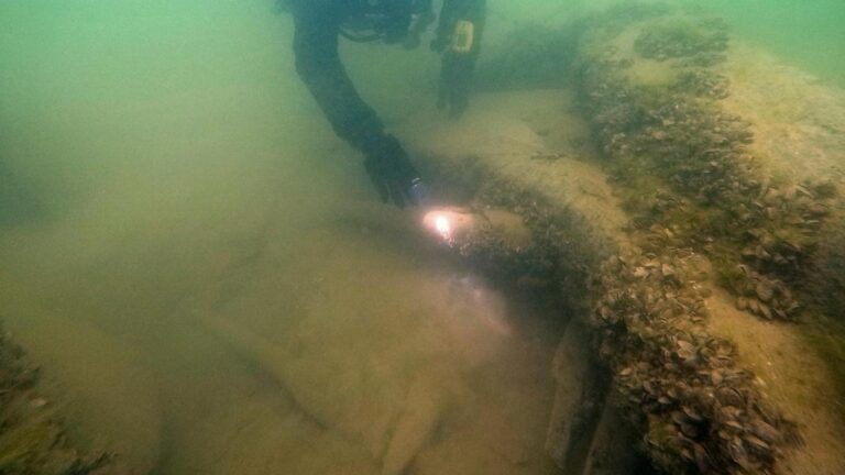 Angler fishing in Lake Michigan fog discovers remains of abandoned tugboat J.C. Ames
