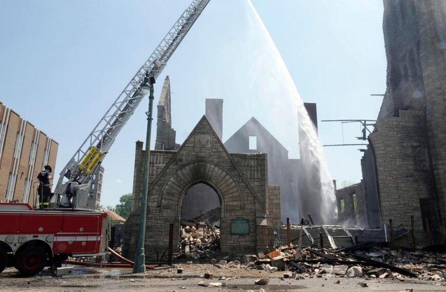 Fire at historic Black church…