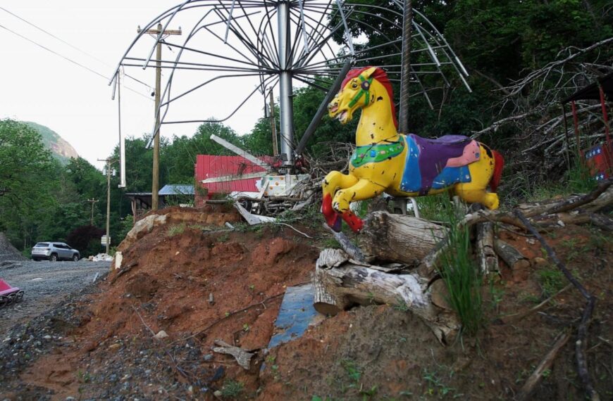 The scars from Hurricane Helene…