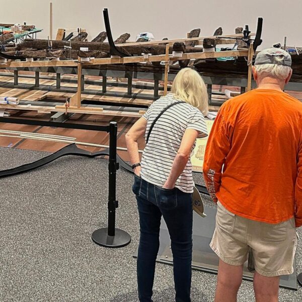 A Revolutionary War-era boat is being painstakingly rebuilt…