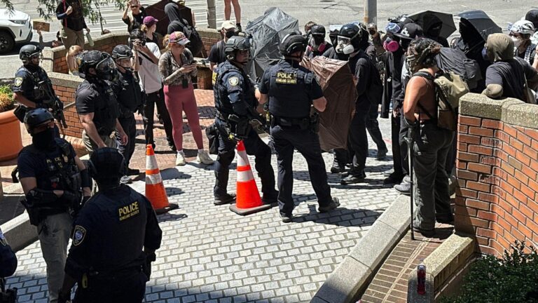 Protests over immigration raids pop up across the US with more planned