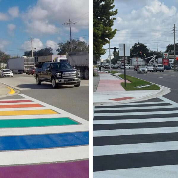 Orlando officials denounce removal of rainbow crosswalk near&hellip;