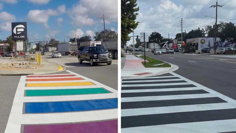Orlando officials denounce removal of rainbow crosswalk near Pulse nightclub mass shooting site