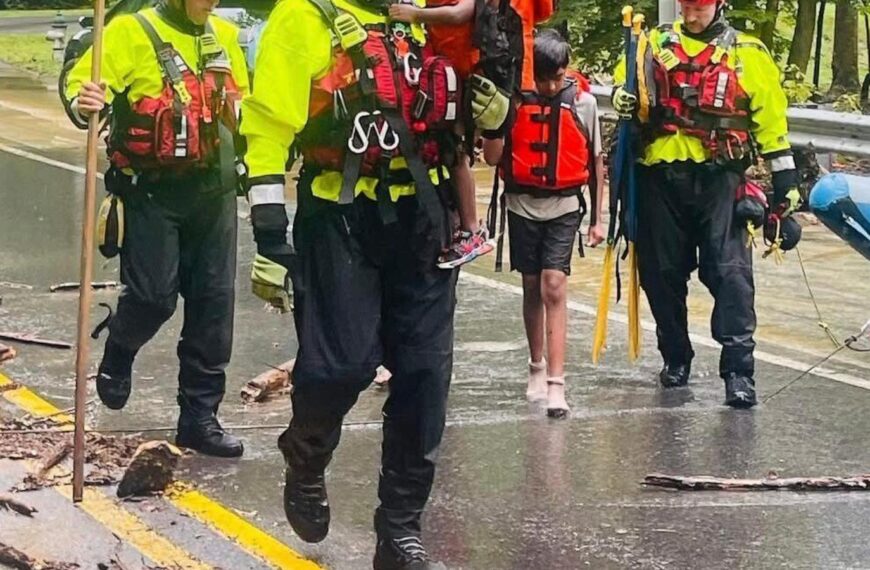 Boy, 13, dies after getting trapped in a storm drain during East Coast flooding