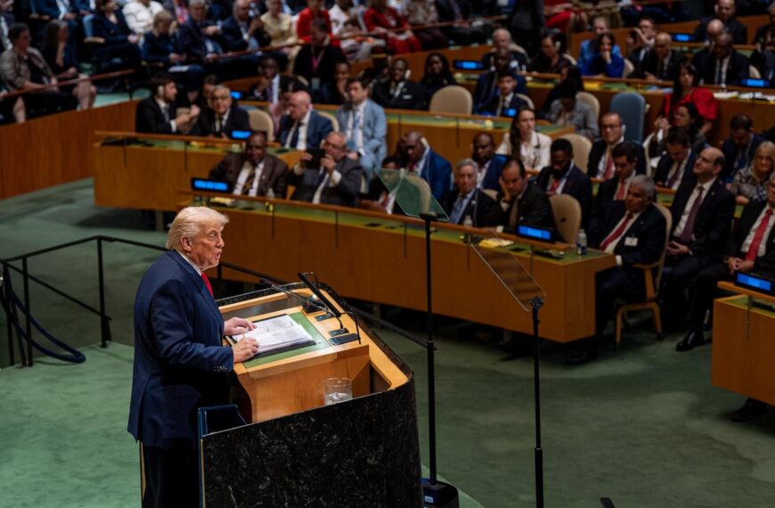 Trump says he was victim of ‘triple sabotage’ at UN and Secret Service is looking into the matter