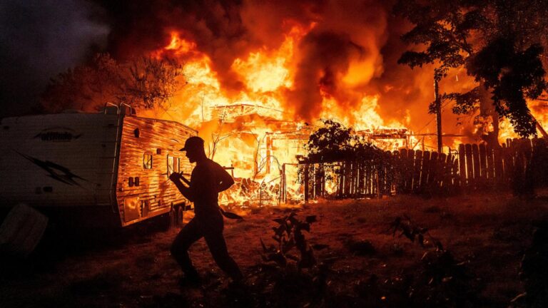 Wildfire scorches historic California gold mining town, burning multiple homes