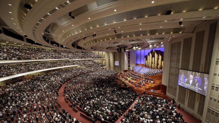 Latter-day Saints hold first general conference without a president in at least a century