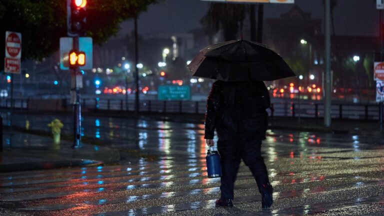 Rare October storm brings heavy rain and possible mudslides to Southern California