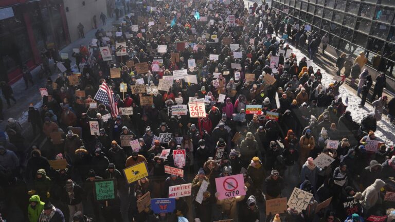 Federal and state officials both claim moral high ground in immigration crackdown after shooting