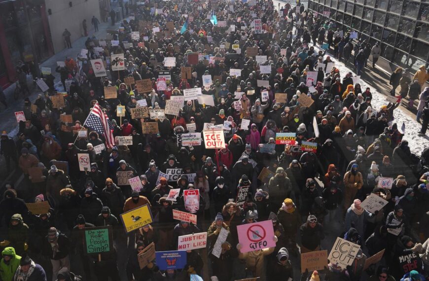 Federal and state officials both claim moral high ground in immigration crackdown after shooting