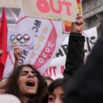 Demonstrators in Milan protest ICE unit at Winter Olympics