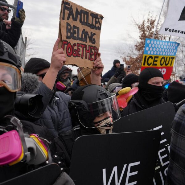 Police arrest protesters at Minneapolis federal building on&hellip;