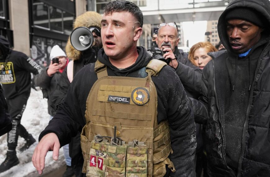 Police investigating after device thrown at anti-Islam protest in New York City