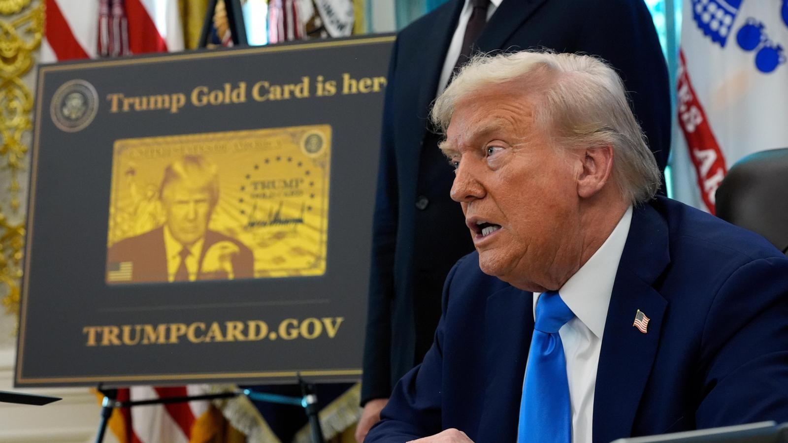 Trump's 'gold card' visa starting at $1 million granted to just 1 person so far, White House says