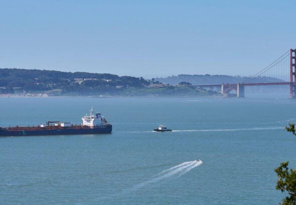 A new whale detection network launches in San Francisco Bay, alerting ships in real time