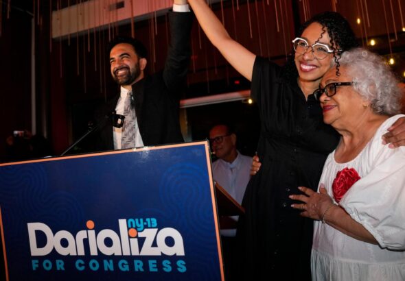 New York leads four-state primary elections, in photos