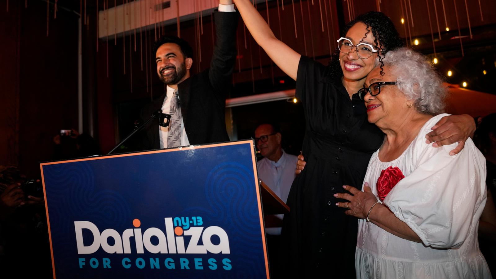 New York leads four-state primary elections, in photos