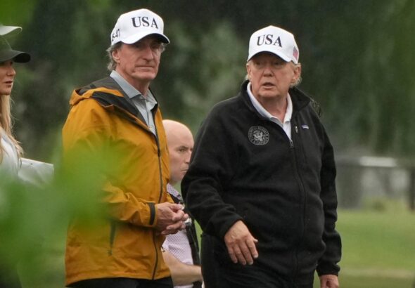 Trump says his renovation plans for a golf course will have Washington hosting a 'major' tournament
