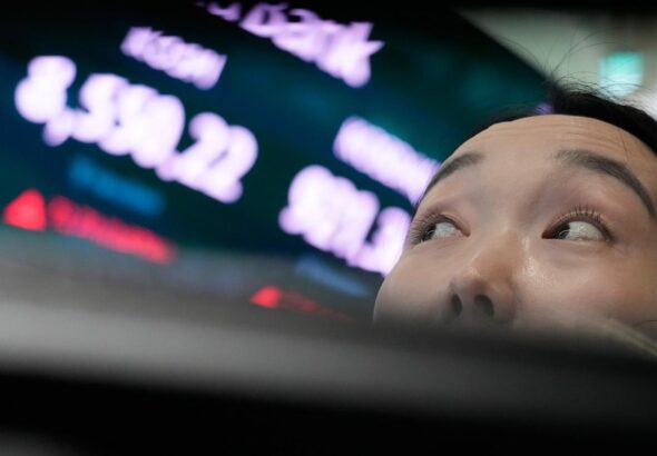 Asian stocks mostly decline on a sell-off of chip shares, with Kospi down nearly 8%