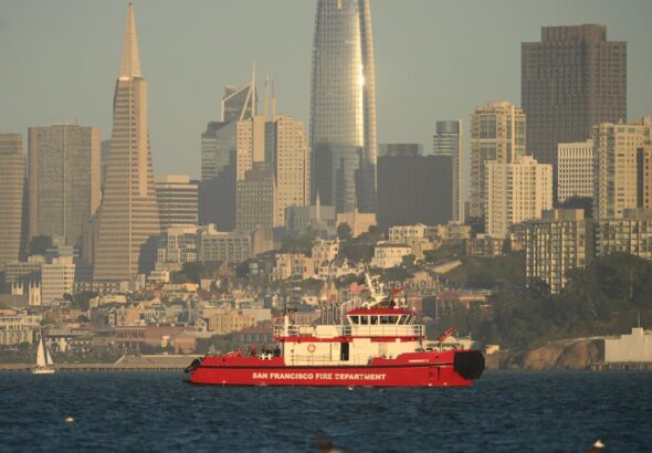 1 missing and 17 rescued after a boat fire near Alcatraz Island off San Francisco