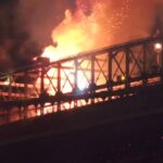 Fire breaks out on Brooklyn Bridge during New York's fireworks show