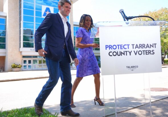 Plan to cut number of polling sites in a major Texas county draws protests as Senate race looms