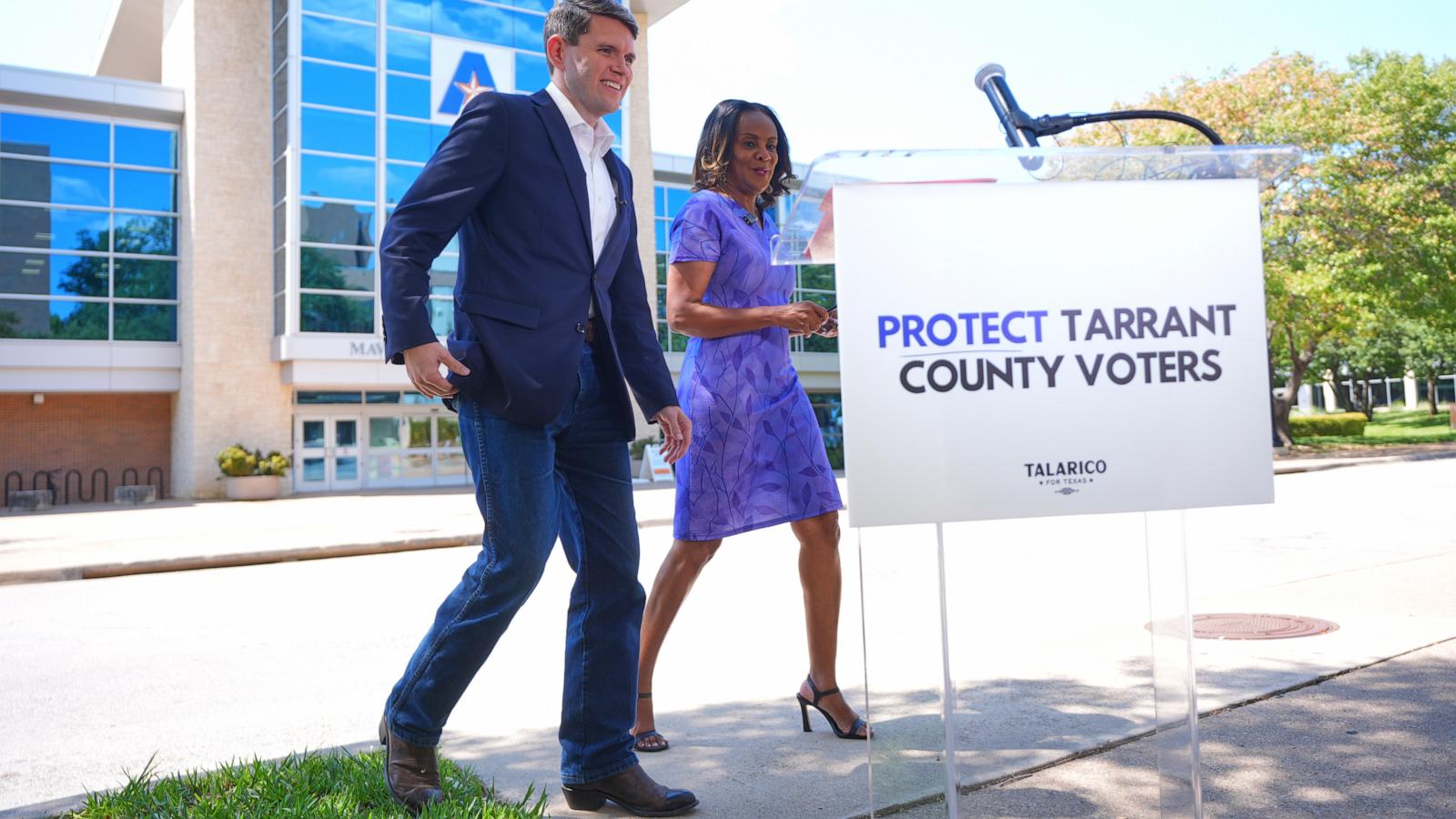 Plan to cut number of polling sites in a major Texas county draws protests as Senate race looms