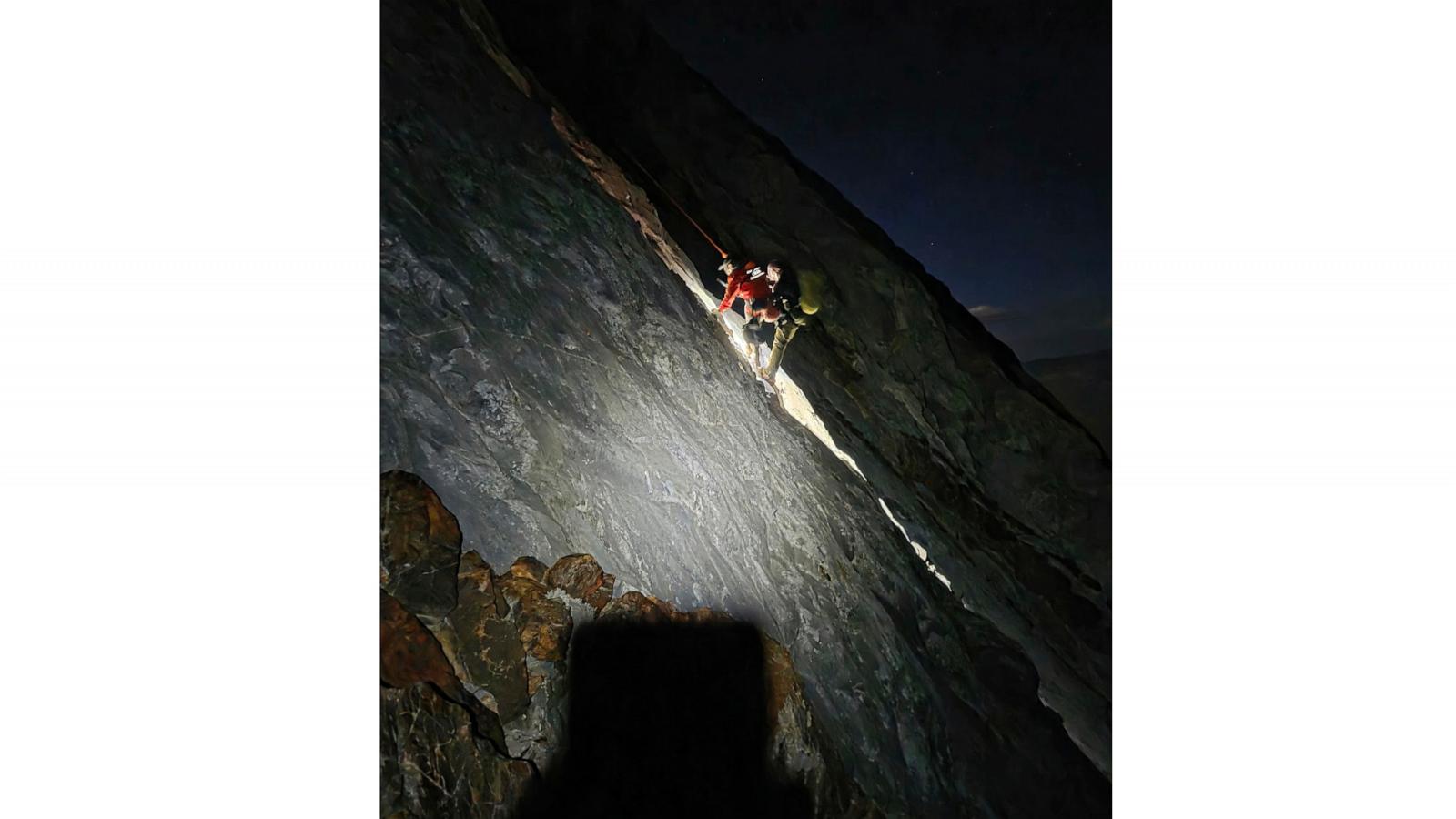 Volunteers rescue climber stranded on small ledge in California's Sierra Nevada