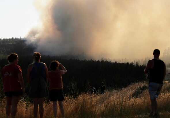 Wind-driven wildfire prompts evacuations in eastern Washington