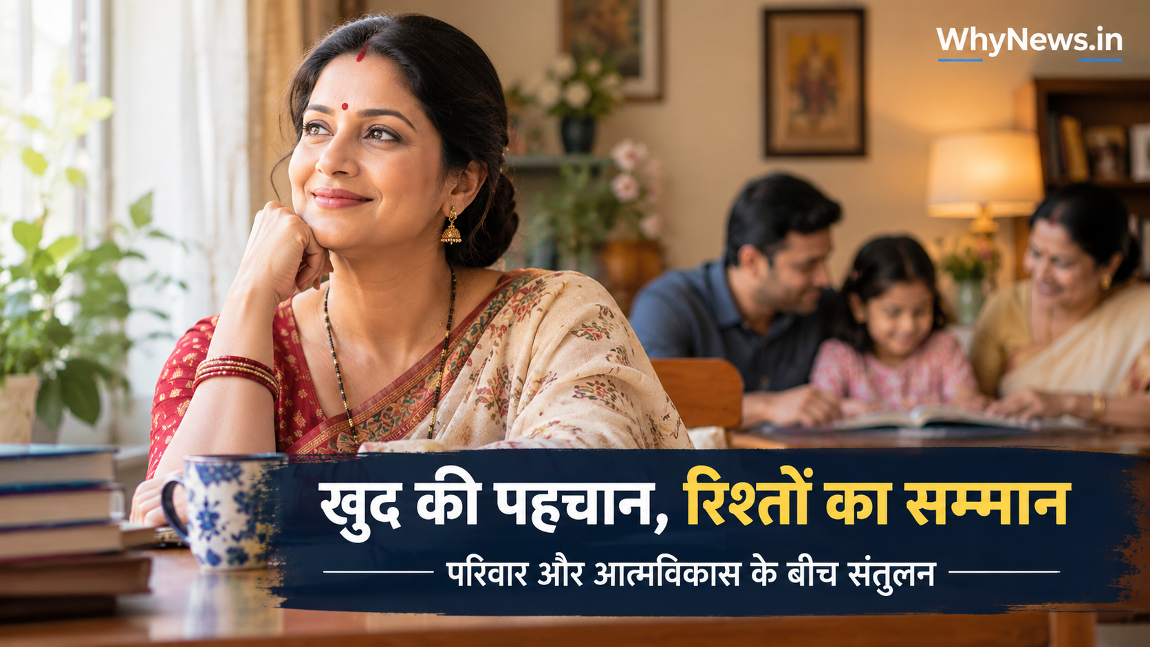 भारतीय महिला अपनी पहचान और आत्मविकास के साथ परिवार और रिश्तों में संतुलन बनाते हुए