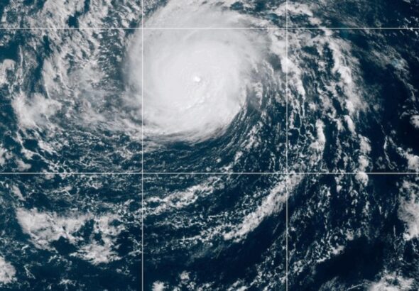 Nolo becomes a Category 3 Hurricane in the remote Pacific Ocean